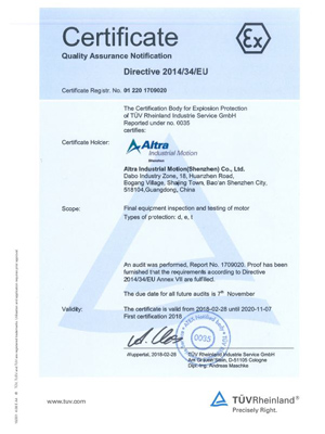 CSA Certificate 2014 ERD Elevator